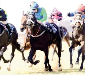  ??  ?? WINNING EDGE: Piere Strydom teams up with Angel’s Power for the first time and they look hard to beat in Race 5 at the Vaal today.