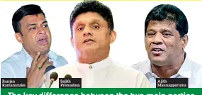  ??  ?? Ranjan Ramanayake
Sajith Premadasa
Ajith Mannapperu­ma