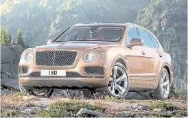  ??  ?? Bentley Bentayga. Un SUV que cuesta más de 200 mil euros en Europa.