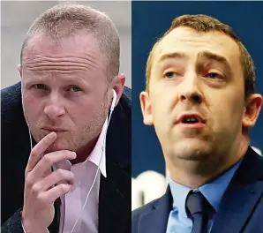  ?? ?? TRIAL Jamie Bryson and Daithi Mckay are accused of conspiracy to commit misconduct