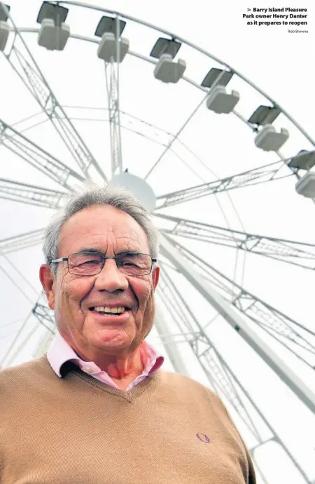  ?? Rob Browne ?? > Barry Island Pleasure Park owner Henry Danter as it prepares to reopen