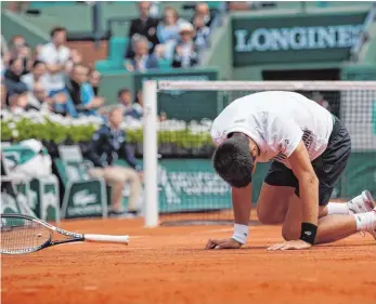  ?? FOTO: DPA ?? Novak Djokovic während seines Spiels gegen Dominic Thiem.