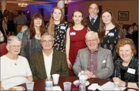  ?? JESI YOST — DIGITAL FIRST MEDIA ?? Boyertown Area High School National Honor Society seniors host a dance for senior citizens at Senior-Senior Prom held at The Center at Spring Street March 9.