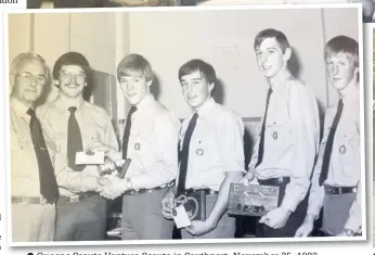  ??  ?? Queens Scouts Venture Scouts in Southport, November 25, 1983