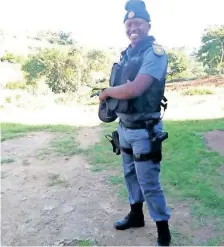  ?? Supplied ?? ZOLANI Leadus Zuma was attached to the Durban Public Order Police Unit, and was killed during the July unrest of 2021 while he was off duty. |