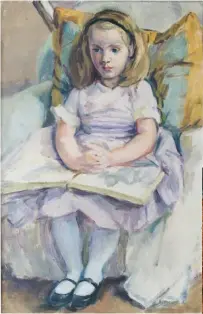  ??  ?? Clockwise from above: a portrait of Virginia Nicholson aged five by Duncan Grant. Bell’s ‘Virginia Woolf ’
(1912) and her ‘View of the Pond at Charleston’ (1919)