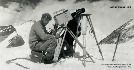  ??  ?? John Noel, official photograph­er to the
1922 & 1924 expedition­s, 1922