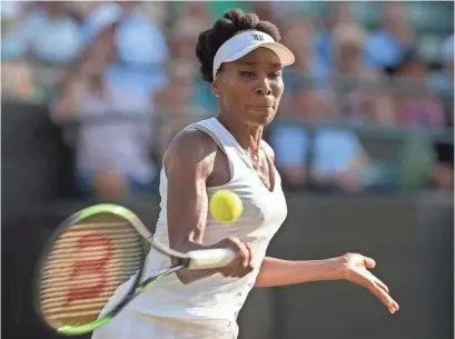  ?? SUSAN MULLANE, USA TODAY SPORTS ?? Venus Williams is 2-0 at Wimbledon this week, but her mind is on more than tennis.