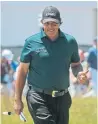  ?? CAROLYN KASTER/AP ?? Phil Mickelson shot an 81 on Saturday, with 10 of those shots coming on the 13th hole.