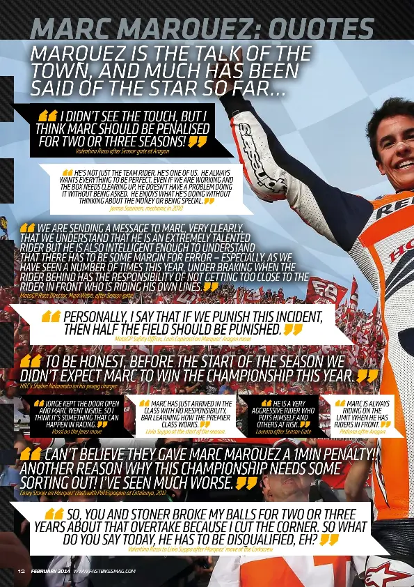 your ambition outweighed your talent — Marc Marquez answering