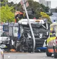  ?? Picture: AAP ?? The scene of the truck crash at Green Square in Sydney yesterday.