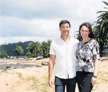  ?? PHOTO: GETTY IMAGES ?? First Bloke Clarke Gayford and his partner, Prime Minister Jacinda Ardern.