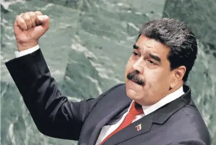  ??  ?? ►Nicolás Maduro interviene ante la Asamblea General de la ONU, el miércoles en Nueva York.