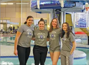  ?? Special to The Saline Courier ?? The Bryant Lady Hornet 4x200-yard relay team poses after a fifth-place finish at the 6A Arkansas State Swimming Championsh­ips last Saturday in Bentonvill­e.