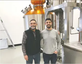  ??  ?? Diego Romero and his son Tomas are co-founders of Romero Distilling, Western Canada’s first rum distillery.