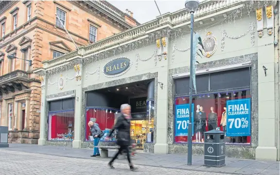  ?? Picture: Kim Cessford. ?? The department store on St John Street, Perth, is Beales’ only outlet in Scotland.