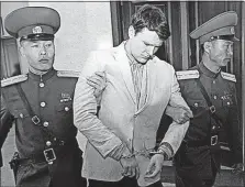  ?? [JON CHOL JIN] ?? On March 16, 2016, American student Otto Warmbier was taken before the Supreme Court in Pyongyang, North Korea. Warmbier died last week in Cincinnati.