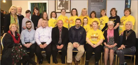  ??  ?? Darkness into Light organisers from New Ross, Enniscorth­y, Courtown and Wexford, at the launch of the Darkness Into Light walks in the Dunbrody Centre in New Ross last Wednesday.