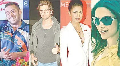  ??  ?? Salman Khan, Hrithik Roshan, Priyanka Chopra, Deepika Padukone and Sonakshi Sinha will perform at the 17th Edition of The Internatio­nal Indian Film Academy (IIFA) in June.