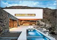  ?? CASEY DUNN/MONACELLI PRESS ?? An outdoor living room and lap pool are among the amenities of this modernist house in El Paso, Texas.