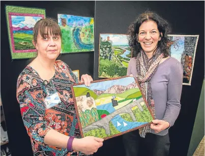  ?? Picture: Steve MacDougall. ?? Elaine Blair and Shirley Paterson with some of the quilts.