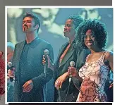  ?? ?? Heather with George Michael and Des’ree at a charity concert in memory of Sir Paul Mccartney’s late wife Linda at London’s Royal Albert Hall in 1999