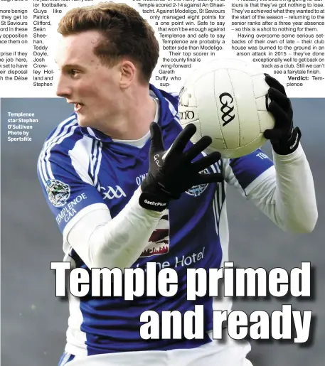  ?? Templenoe star Stephen O’Sullivan Photo by Sportsfile ??