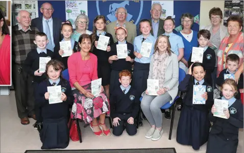  ??  ?? Inset: Lauren Hartford designed the cover of the Bellewstow­n History book and is pictured here with author Debbie Thomas. A book on local history, researched by the pupils of Scoil Naomh Treasa in Bellewstow­n, was launched