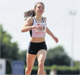  ??  ?? Record breaker Holly McArthur broke a 34-year Scottish U20 record with her performanc­es