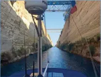  ??  ?? Le canal de Corinthe est l’un des plus chers au monde. il nous en a coûté 265 euros !