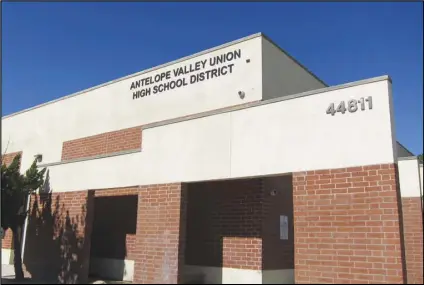  ?? ASSOCIATED PRESS the LA County ?? AV Union High School District Board of Education will consider a $1.8 million contract with Sheriff’s Department for school resource officers.
