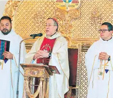  ?? FOTO: EFRAÍN SALGADO ?? Los hondureños debemos de ser portadores de amor y paz en la temporada navideña, expresó el cardenal Rodríguez.