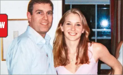  ??  ?? INFAMOUS: The picture of Prince Andrew with then 17-year-old Virginia Roberts, a victim of paedophile Jeffrey Epstein