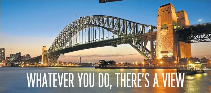  ?? Picture: iStock ?? CROSSING OVER A classic shot of the Sydney Harbour Bridge at dusk