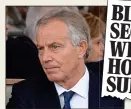  ??  ?? CONFIRMED: Tony Blair and, inset, how we broke the story last Sunday