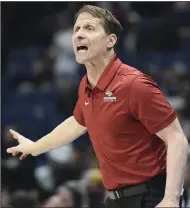  ?? (NWA Democrat-Gazette/Charlie Kaijo) ?? Arkansas Coach Eric Musselman’s new five-year contract will pay him $4 million annually, a salary which ranks third among SEC men’s basketball coaches behind Kentucky’s John Calipari and Tennessee’s Rick Barnes.