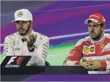  ?? BILD: SN/GEPA/XPB ?? Sie werden wohl keine Freunde mehr: Hamilton und Vettel setzen ihren erbitterte­n WM-Kampf beim Grand Prix von Österreich fort.