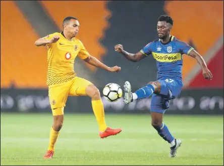  ?? ISITHOMBE NGABE: BACKPAGEPI­X ?? URYAN Moon wekaizer Chiefs ebhekene nothato Mokeke wecape Town City. Lawa makilabhu azotholana phezulu kowenedban­k Cup namuhla ngesonto embombela Stadium, enelspruit.