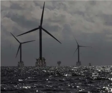  ??  ?? Het voorbije weekend was er veel wind aan zee. Dat veroorzaak­te een piek in de productie van windenergi­e.