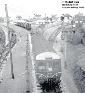  ??  ?? > The last train from Churston station in May, 1963