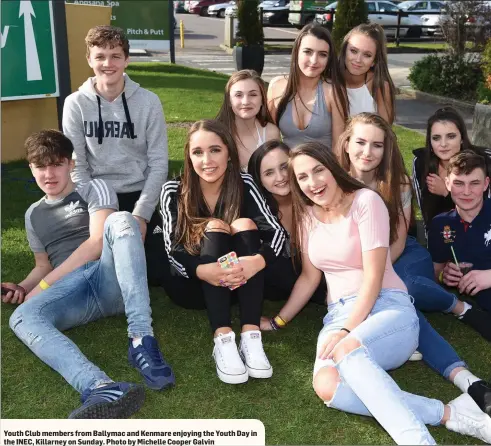  ??  ?? Youth Club members from Ballymac and Kenmare enjoying the Youth Day in the INEC, Killarney on Sunday. Photo by Michelle Cooper Galvin
