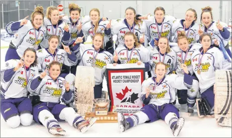  ?? SUBMITTED ?? The Northern Subway selects after winning the Atlantic AAA Midget female hockey title on April 1.