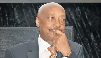  ?? /Freddy Mavunda ?? Crying foul: Tom Moyane, suspended Sars commission­er, at the tax agency’s head office in Pretoria.