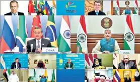  ?? ANI ?? Indian external affairs minister S Jaishankar participat­ed in the Brics foreign ministers’ meeting, in New Delhi last week.