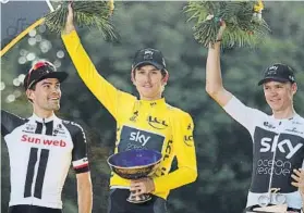  ?? FOTO: AP ?? El último podio. El Tour’19 celebrará el centenario del maillot amarillo