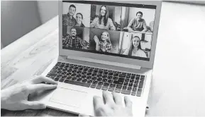  ?? [PROVIDED BY TRIBUNE NEWS SERVICE] ?? In the wake of the COVID-19 pandemic, many people have gathered together via Zoom to discuss fond memories of lost loved ones.