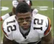  ?? BOB LEVERONE — ASSOCIATED PRESS ?? The Browns’ Josh Gordon stretches before a game against the Carolina Panthers in 2014.