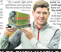  ??  ?? TOP THAT Gerrard lifts Manager of Month award