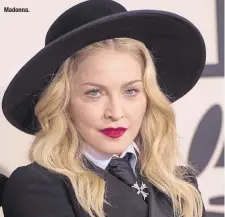  ??  ?? Madonna.