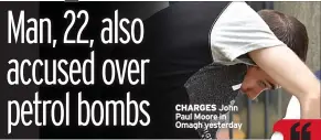  ??  ?? CHARGES John Paul Moore in Omagh yesterday